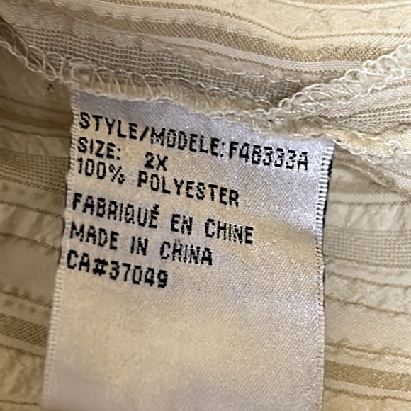 Claire France embroidered boho western shirt ,2X, cuff,multi print,seersucker EC - Picture 8 of 14